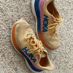Hoka Yellow and Orange Athletic Shoes
